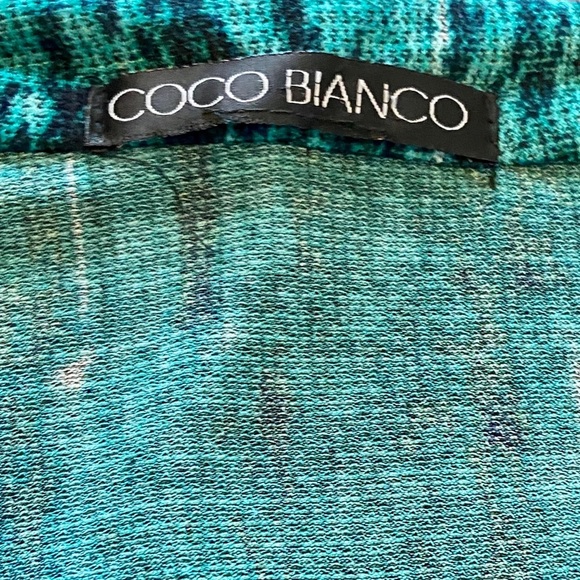 Coco Bianco Cowl Neck Green & Black Top - Picture 4 of 8